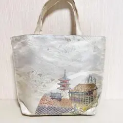 帯リメイク　ミニトートバッグ　52