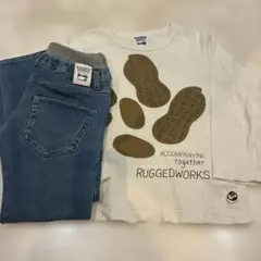 RUGGEDWORKS ピーナッツ　長袖　Tシャツ デニム　パンツ セット