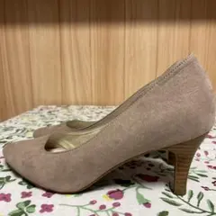 oriental traffic ヒール　スエードベージュパンプス25cm