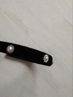 ブラックベルベットカチューシャ