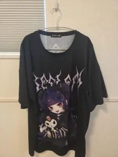 REFLEM【レフレム】negiコラボピンク髪少女袖レースアップデザインTシャツ REFLEM【レフレム】negiコラボ桃色髪少女袖レースアップデザインT