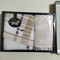 DAKS タオルセット 犬デザイン 2枚入り タオル+ミニタオル