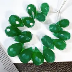 トップクラス＊グリーンオニキス＊ブリオレットカットb36