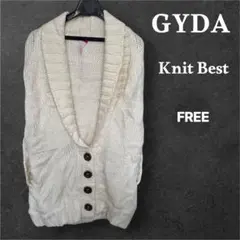 【美品】GYDA ドルマン ニット ベスト オフホワイト フリーサイズ