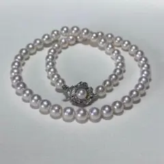 【極美品✨テリ強】 あこや真珠 約7.5mm パール ネックレス アコヤパール