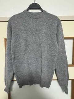 無印良品　グレー　クルーネックセーター M 100%ウール　古着
