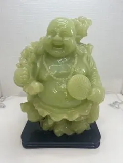 七福神 布袋様 翡翠 置物 インテリア アンティーク 古美術
