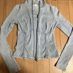 ライトブルー ジップアップジャケット