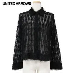 【新品級】ユナイテッドアローズ シアー フェザー チュール ショート ブラウス