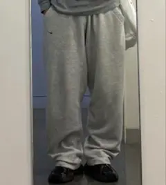 00s 希少 NIKE ワイドレグ グレー スウェット ジョガーパンツ