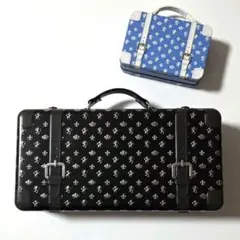 【缶のみ】カルディ トランク缶 ブラックシルバー ミニトランク缶 ブルーホワイト