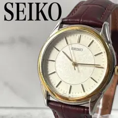 稼動品　SEIKO セイコー　コンビカラー　和紙柄文字盤　腕時計　メンズ