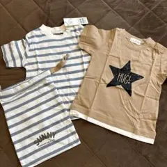 b.ROOM 半袖セット巾着付き　90センチ　新品未使用のサムネイル