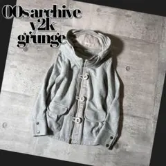 00s スウェットブルゾン ボリュームネック 短丈 N2-B 平成ギャル y2k