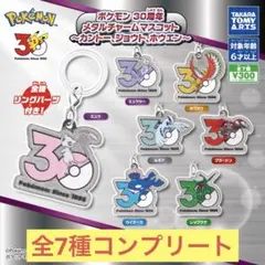 【全7種コンプ】ポケモン 30周年 メタルチャームマスコット