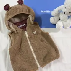 ボアベスト アウター 90 ベージュ