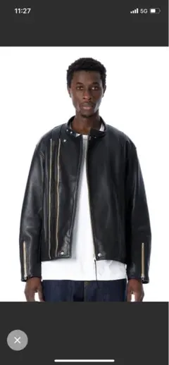 SANDINISTA ブラック ダブルライダースジャケット S