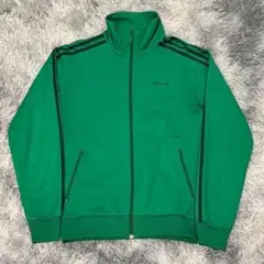 00s adidas トラックジャケット トレフォイル グリーン M