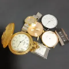 メ*ん様 ジャンク品　まとめ売り　アナログ腕時計セット ゴールド シルバー