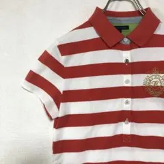 トミーヒルフィガー　ボーダー半袖ポロシャツ　L ストレッチ　ゴルフ
