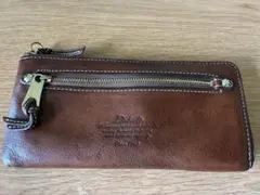Dakota 長財布 ブラウン レザー ファスナーポケット付きのサムネイル