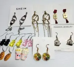 未使用品　10コセット　ユニークなデザインのピアスセット　おもしろ