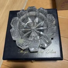 HOYAクリスタル灰皿　クリアアンティーク