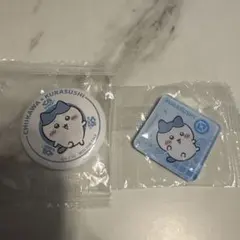 くら寿司　ちいかわコラボ びっくらポン　ハチワレ　缶バッジとアクリルマグネット