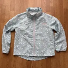 花柄水色ジャケット（フード付き）