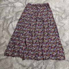 QUARTERLY サテン フラワープリント スカートのサムネイル