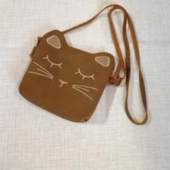 美品　猫の顔デザイン ポシェット　ショルダー