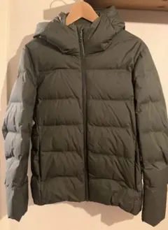 UNIQLO フード付きダウンジャケット M オリーブグリーン（カーキ）