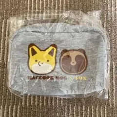 【新品】タヌキとキツネポーチのサムネイル