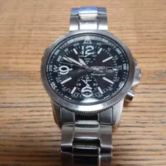 レ*チ様 SEIKO 【稼働品】ソーラー腕時計 クロノグラフ ブラック