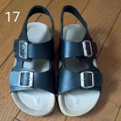 最終お値下げ！780→699円。男女兼用☆シンプル黒 サンダル  17cm