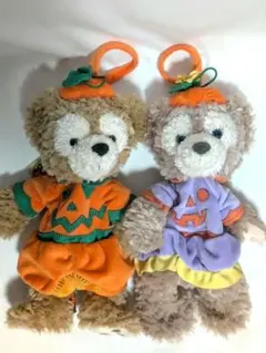 ディズニー　ハロウィン　ダッフィー　シェリーメイ　ぬいぐるみポーチ