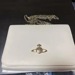 ヴィヴィアン・ウエストウッド アイボリー ショルダーバッグ 合成皮革