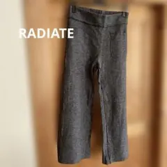 グレー フリース ワイドパンツ