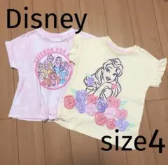 ディズニー＊プリンセス ベル Tシャツ 半袖 トップス フリル 女の子 100
