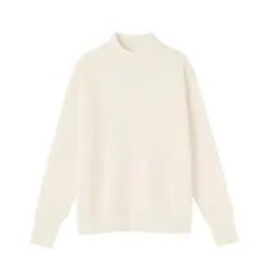 無印良品 洗えるウールハイゲージハイネックセーター Mサイズ オフ白