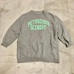 【レピピアルマリオ】グレー スウェット S ポケット付き　五分袖　文字入り⭐︎