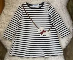 ファミリア　ボーダーワンピース　90cm