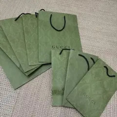 GUCCI ショップ袋 8枚セット グリーン