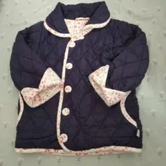 イトーヨーカドー　撥水　キルティング　コート　冬　リバーシブル　花柄　ネイビー