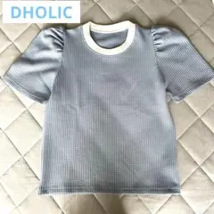 【DHOLIC】ワッフル水色カットソーのサムネイル