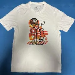 さ*き様 美品adidasアディダス　グラフィックプリント Tシャツ　オレンジ