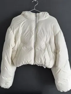 EMODA ホワイト フード付き ダウンジャケット