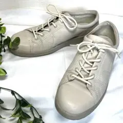 ecco エコー ソフト レザー コンフォートシューズ スニーカー 24 3E