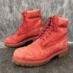 Timberland 6インチブーツ　レースアップブーツ　7W レッドのサムネイル