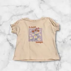 【美品】Samansa mos2キッズ 花柄プリント Tシャツ 半袖 110